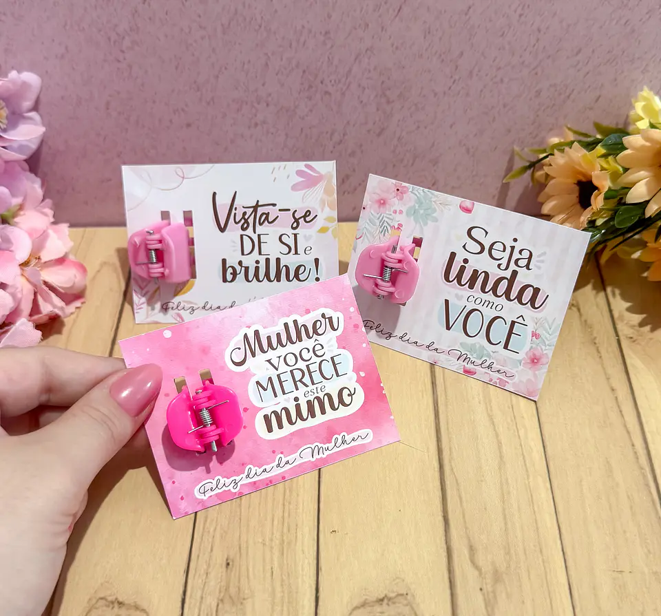 Arquivo Dia da Mulher Card para Mini Prendedor - LETTERINHAS 1