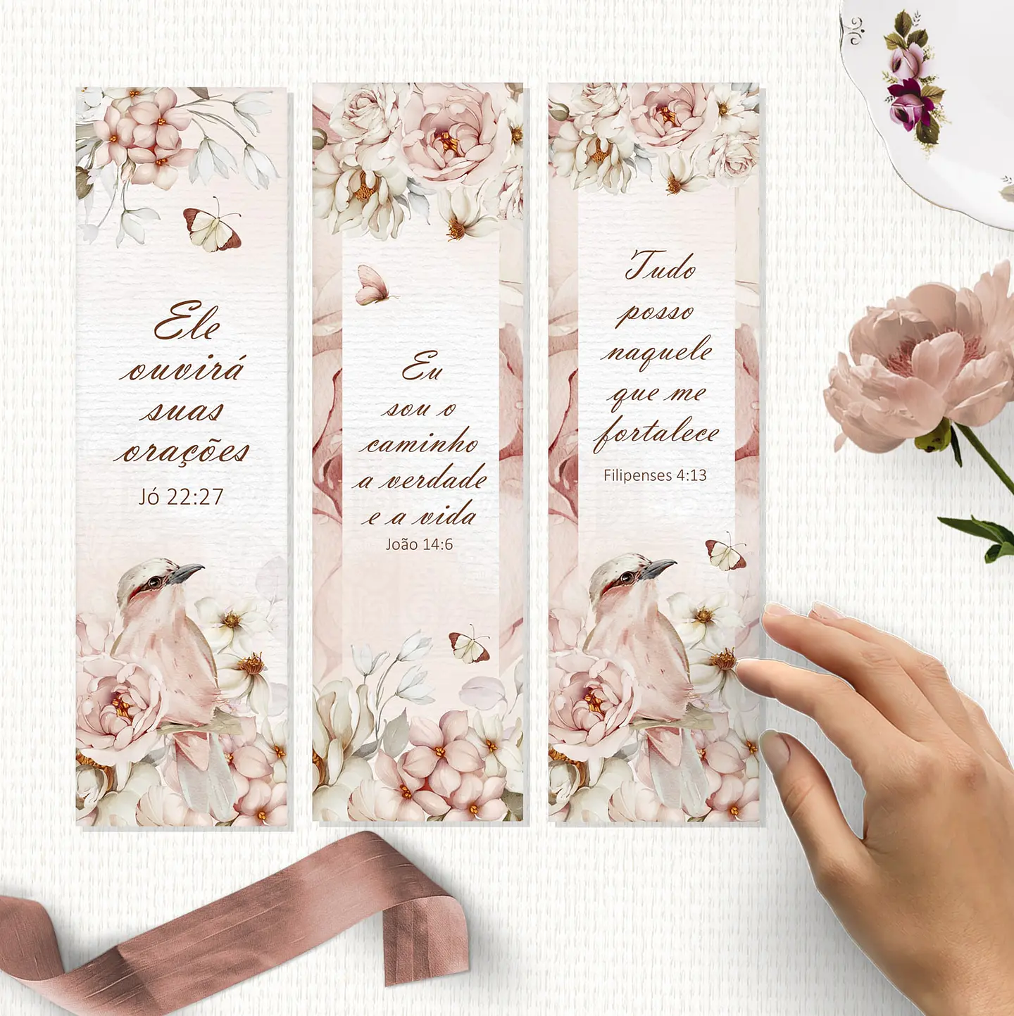 Arquivo Encadernação Coleção Refúgio Floral Rosa - Bicho Papel 9