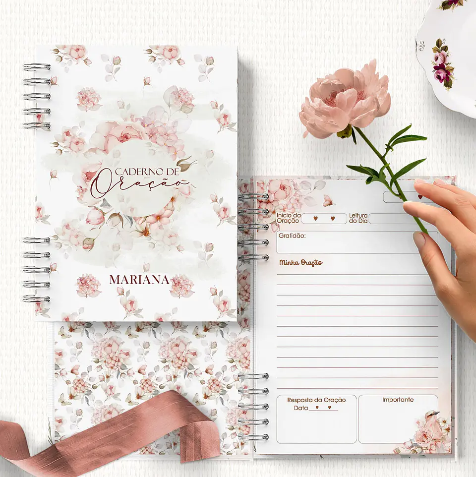 Arquivo Encadernação Coleção Refúgio Floral Rosa - Bicho Papel 10