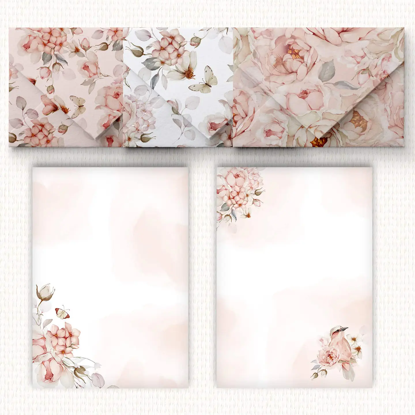 Arquivo Encadernação Coleção Refúgio Floral Rosa - Bicho Papel 12