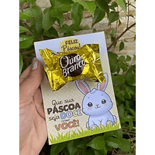Arquivo Páscoa  Card Bombom Coelhinho Amarelo - CRISOLART