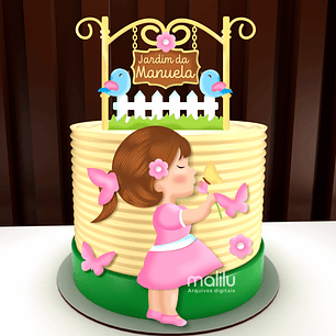 Arquivo de Corte Topo Jardim Encantado Menina