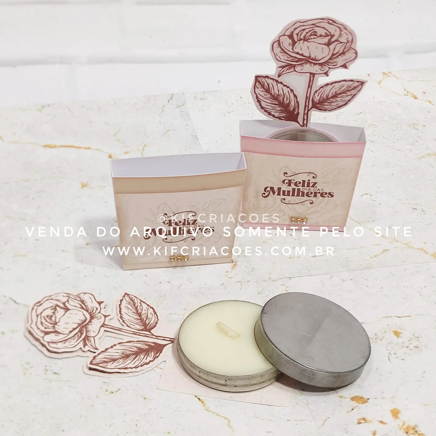 Arquivo Dia da Mulher Porta Latinha de Vela - KIF 1