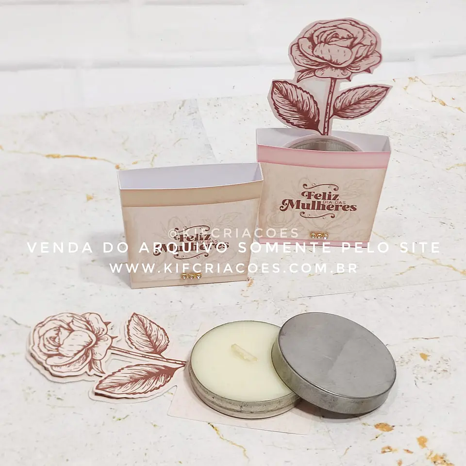 Arquivo Dia da Mulher Porta Latinha de Vela - KIF 1