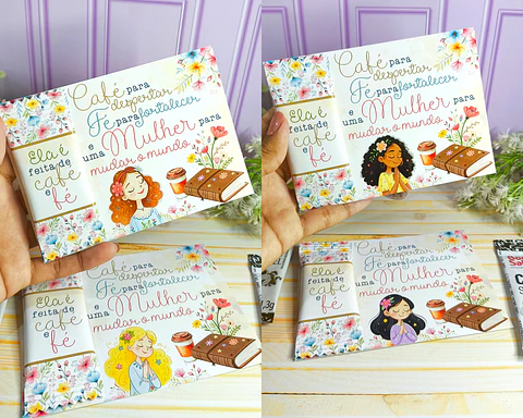 Arquivo Dia da Mulher Card Sachê de Café - DESENHITO DA JANA