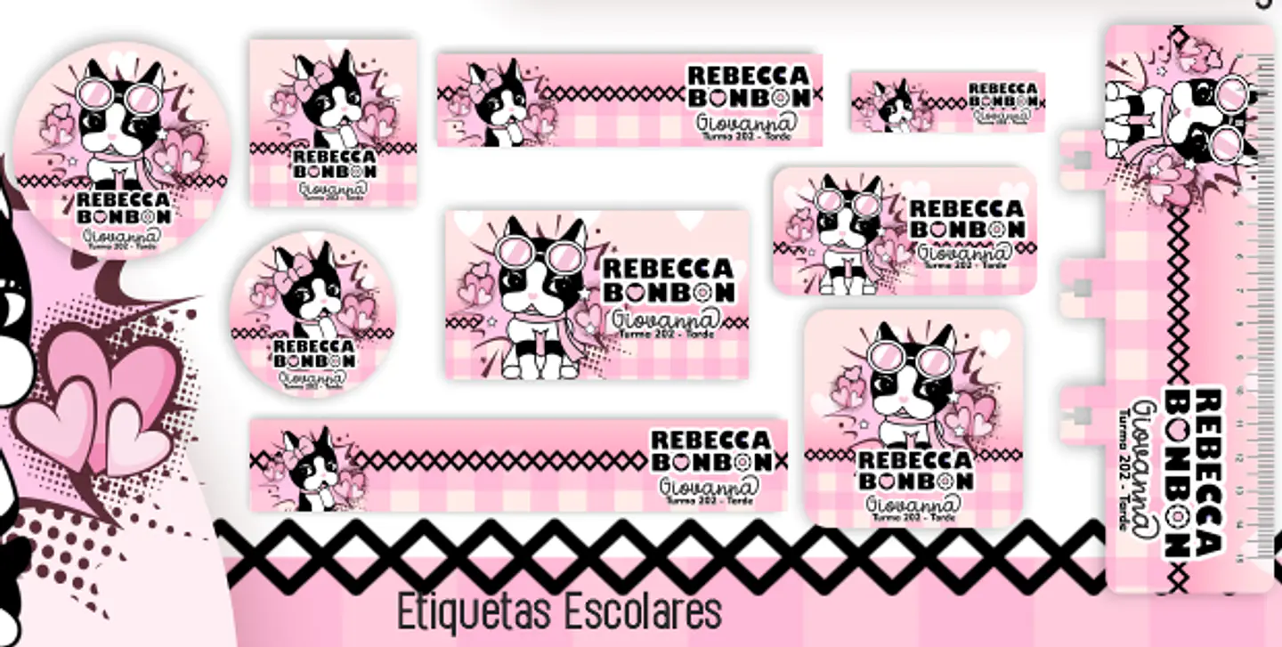Arquivo Etiqueta Escolar Rebecca Bonbon 1