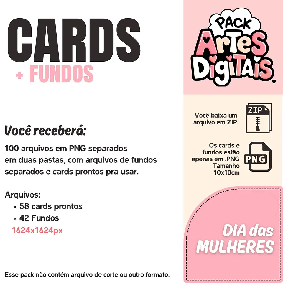 Arquivo Dia da Mulher Combo Cards + Fundos - PANDOCA 2