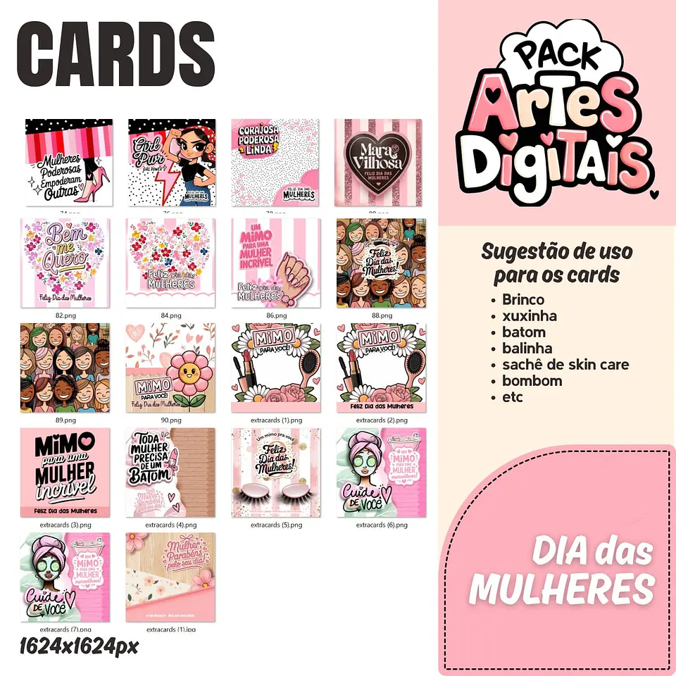 Arquivo Dia da Mulher Combo Cards + Fundos - PANDOCA 5