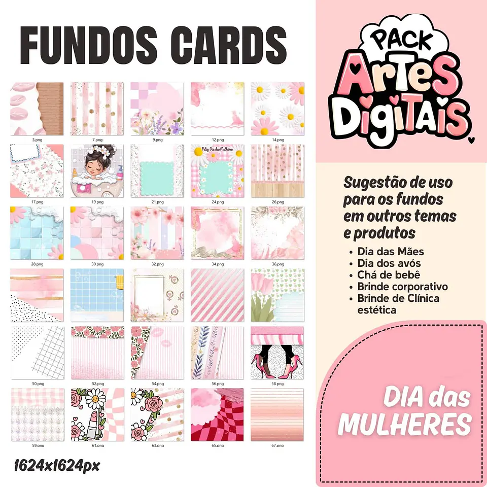 Arquivo Dia da Mulher Combo Cards + Fundos - PANDOCA 6