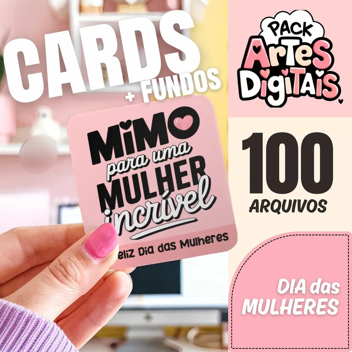 Arquivo Dia da Mulher Combo Cards + Fundos - PANDOCA 8