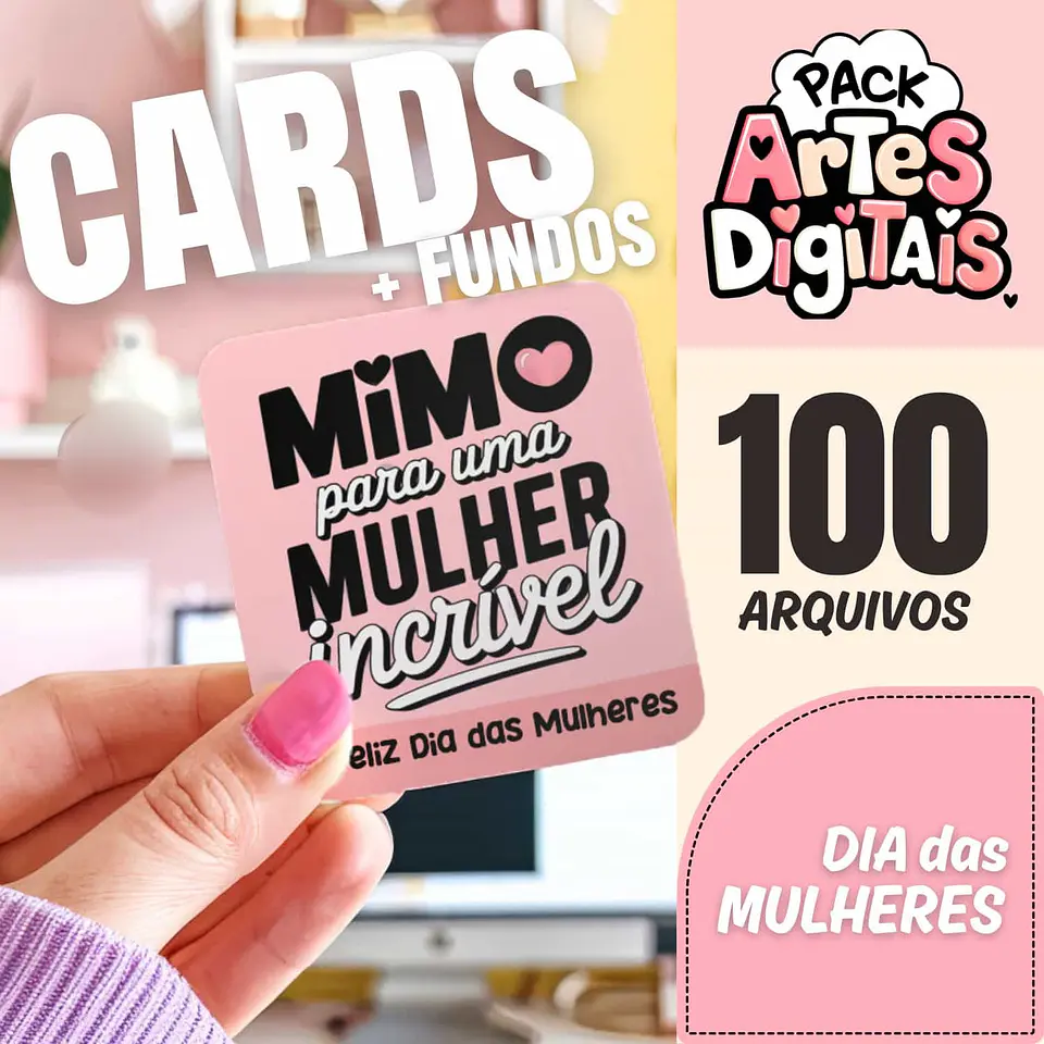 Arquivo Dia da Mulher Combo Cards + Fundos - PANDOCA 8