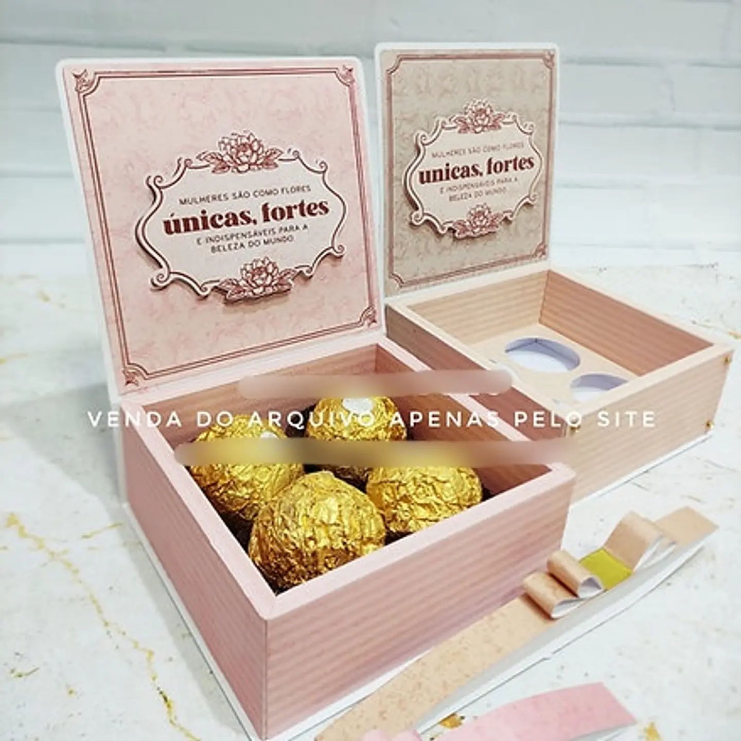 Arquivo Dia da Mulher Caixa 4 doces Quadrada - KIF 1