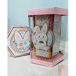 Arquivo de Corte Caixa Sextavada Acetato Páscoa 