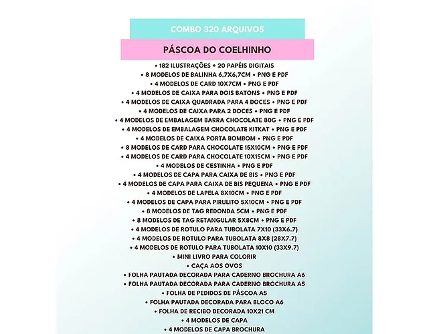 Arquivo Combo Páscoa Coelhinhos - Mascute 15