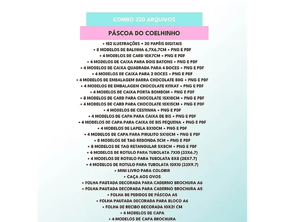 Arquivo Combo Páscoa Coelhinhos - Mascute 15