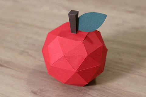 Arquivo de Corte Maçã - Low Poly