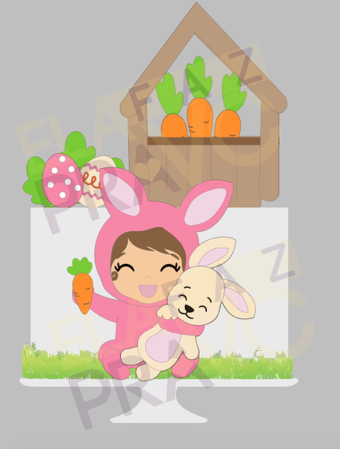 Arquivo de Corte Topo Páscoa - Bebe Coelho