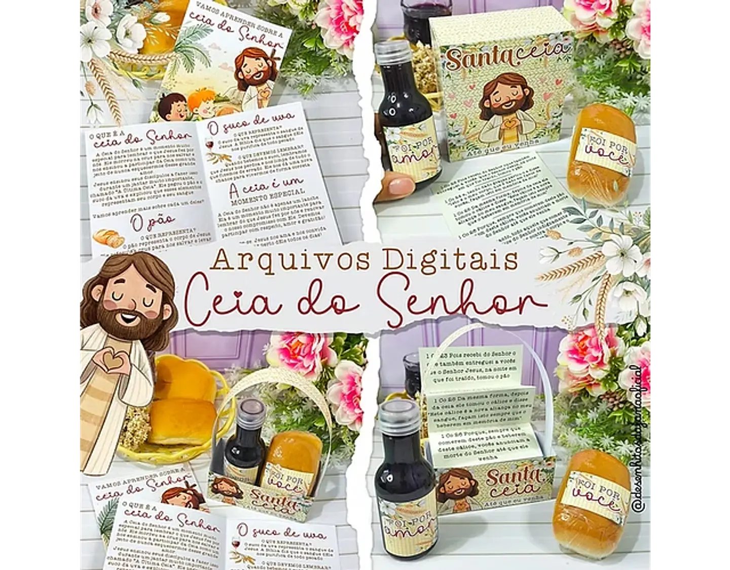 Arquivo Páscoa Kit Aprendendo Sobre a Santa Ceia - Desenhitos da Jana 1