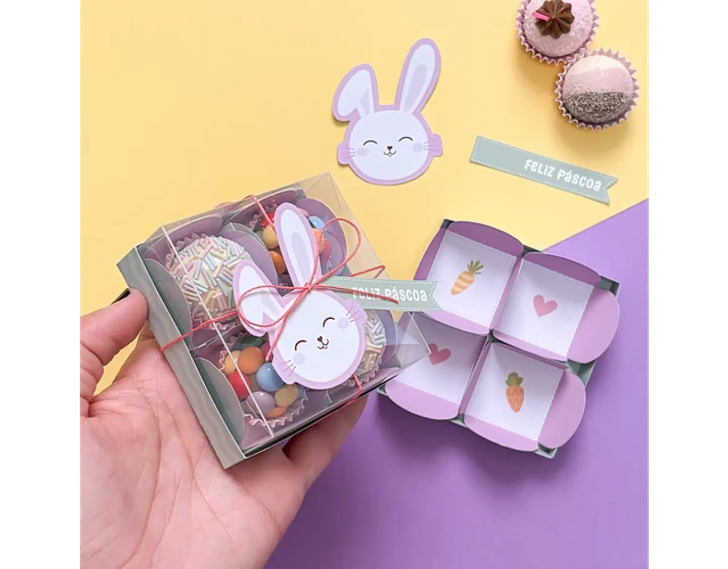 Arquivo Páscoa Caixa 4 Doces Acetado - TUDO POR PAPELARIA 3