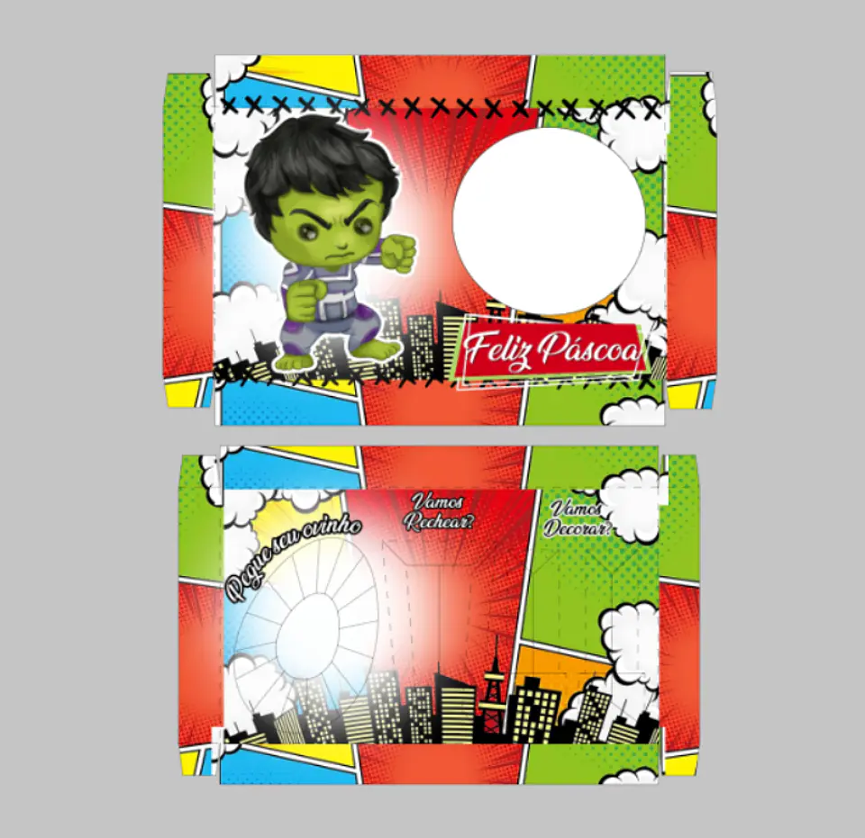 Arquivo Páscoa Mini Confeiteiro Hulk  - Ovelin 1