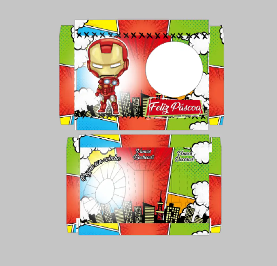 Arquivo Páscoa Mini Confeiteiro Homem de Ferro - Ovelin 1