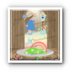 Arquivo de Corte Topo Menina Jardim 