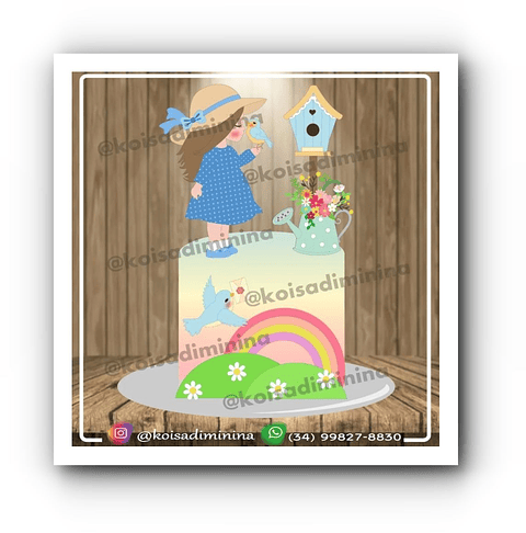 Arquivo de Corte Topo Menina Jardim 