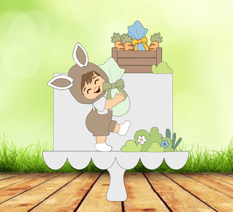 Arquivo de Corte Páscoa Bebê vestidinho de coelho