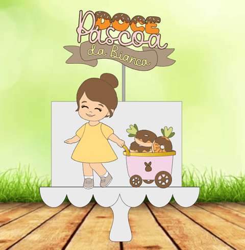 Arquivo de Corte Páscoa Carrinho de donuts