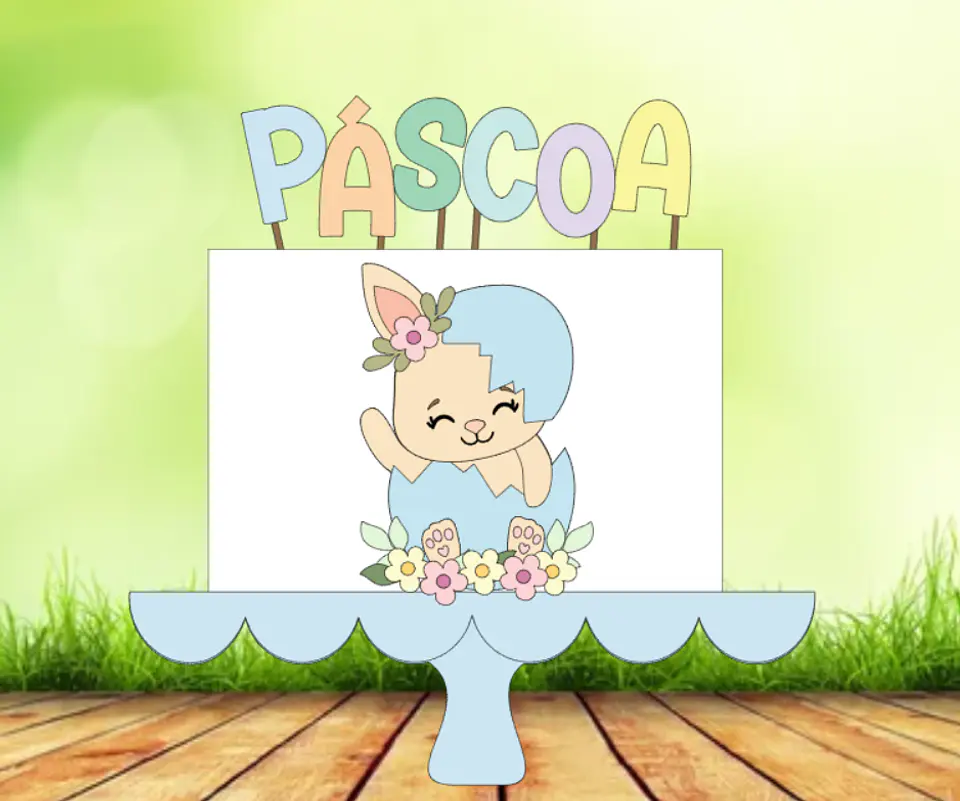 Arquivo de Corte Páscoa Coelhinha no ovo 1