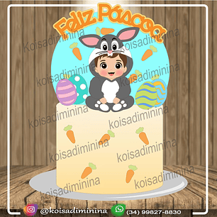 Arquivo de Corte Páscoa Menino fantasiado de pernalonga