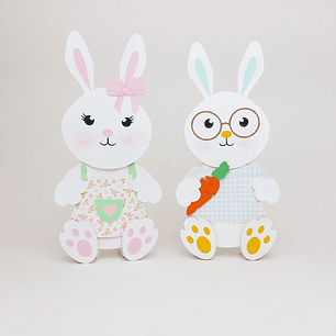 Arquivo de Corte Páscoa Coelhinhos em camadas