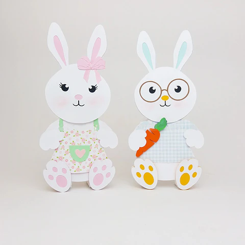 Arquivo de Corte Páscoa Coelhinhos em camadas