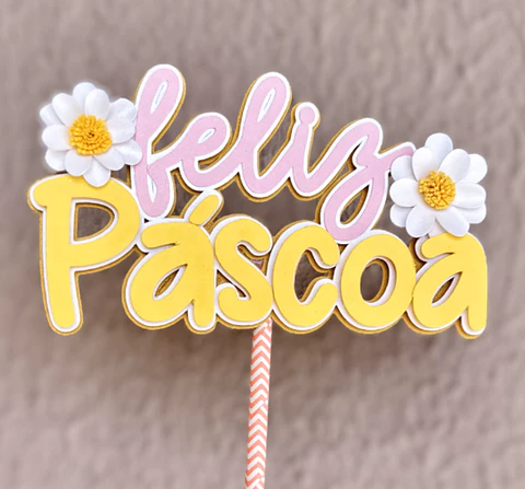 Arquivo de Corte Páscoa Feliz Páscoa margaridas