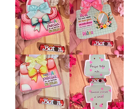 Arquivo dia das mães card bolsinha - GB ARQUIVOS