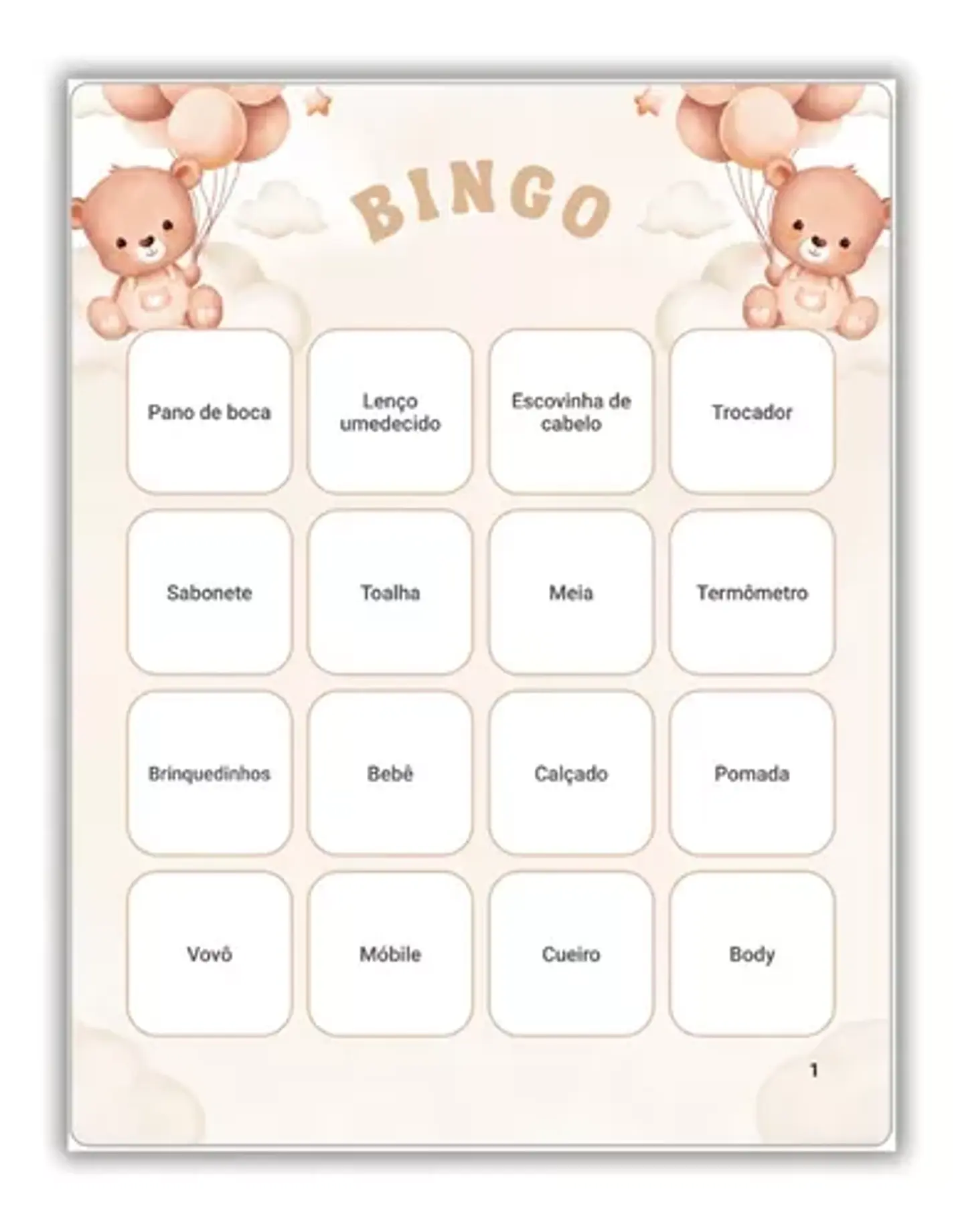 Arquivo bingo urso marrom 1