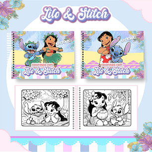 Arquivo Livro de Colorir Lilo e Stitch - Pamella