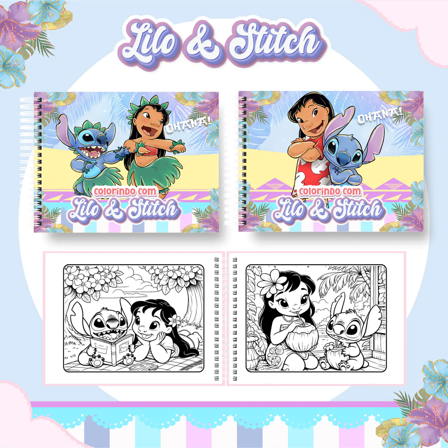 Arquivo Livro de Colorir Lilo e Stitch - Pamella 1