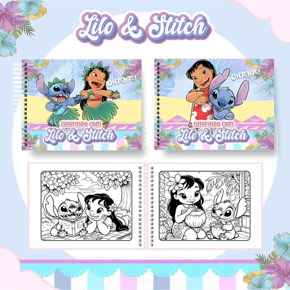 Arquivo Livro de Colorir Lilo e Stitch - Pamella 1