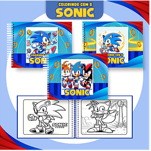 Arquivo Livro de Colorir Sonic - Pamella