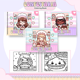 Arquivo Livro de Colorir Confeitaria - Pamella