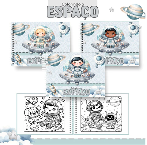 Arquivo Livro de Colorir Astronauta  - Pamella