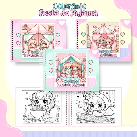 Arquivo Livro de Colorir Festa pijama - Pamella