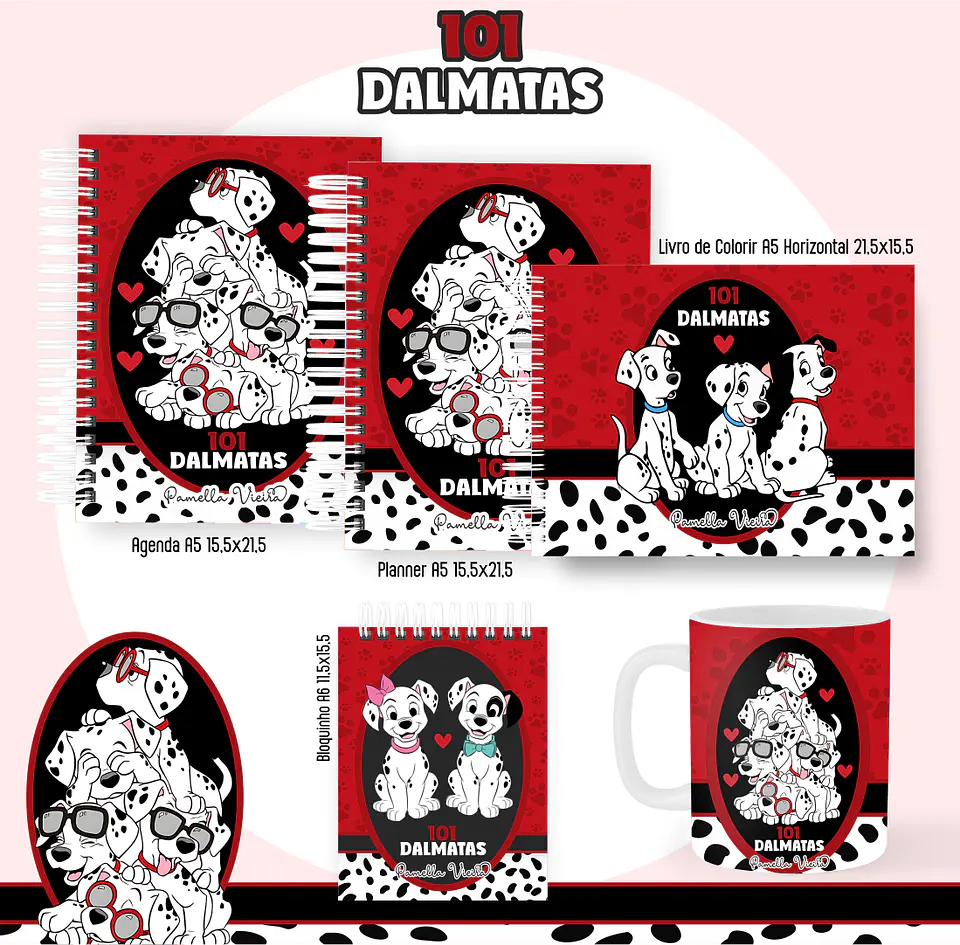Arquivo encadernação 101 dalmatas + livro de colorir - PAMELLA 1