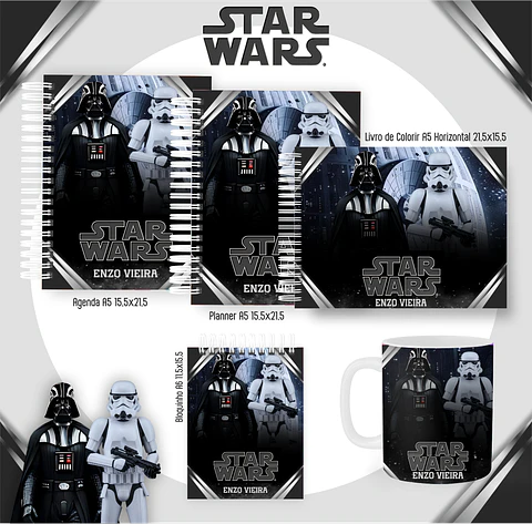 Arquivo encadernação star wars + livro de colorir - PAMELLA
