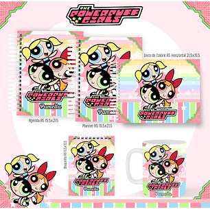 Arquivo encadernação Meninas superpoderosas + livro de colorir - PAMELLA