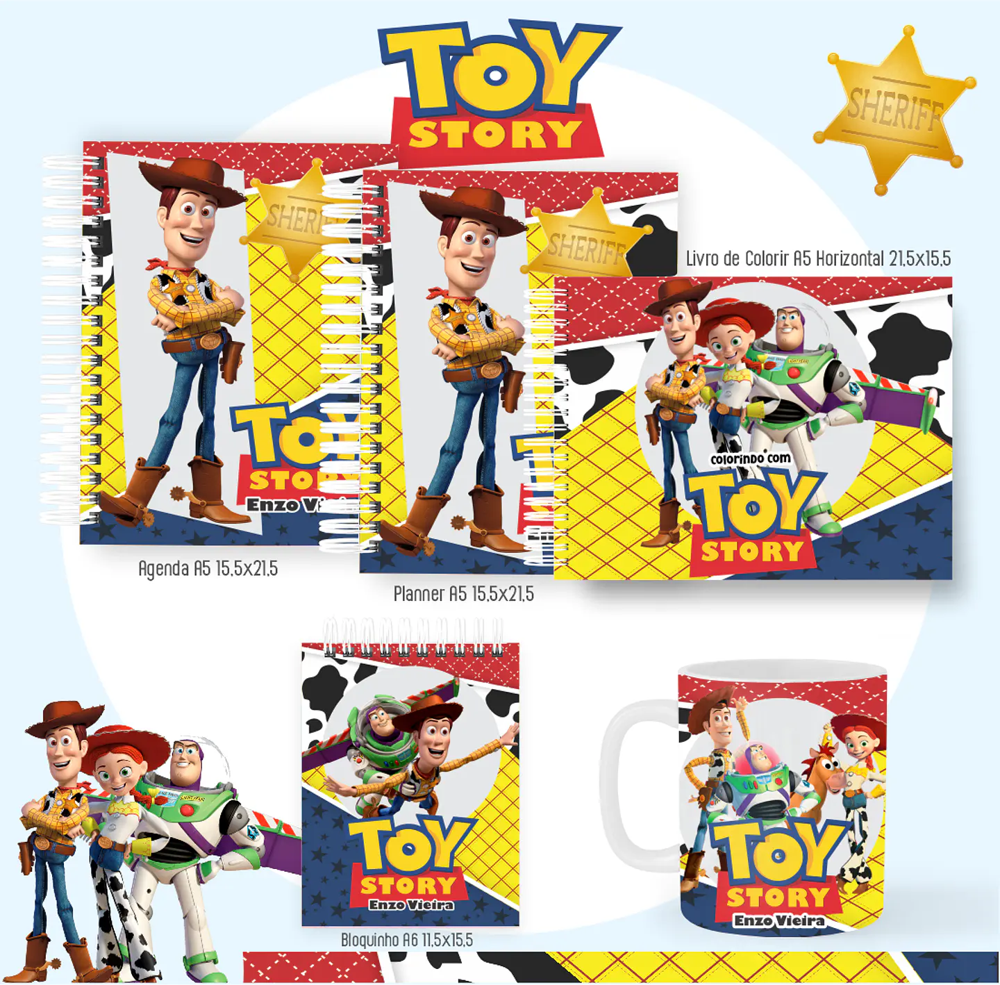 Arquivo encadernação Toy story + livro de colorir - PAMELLA 1