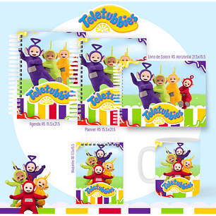 Arquivo encadernação Teletubbies + livro de colorir - PAMELLA