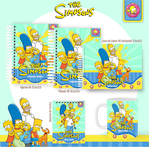 Arquivo encadernação os simpsons + livro de colorir - PAMELLA