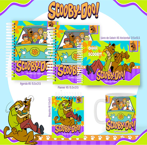 Arquivo encadernação scooby-doo + livro de colorir - PAMELLA